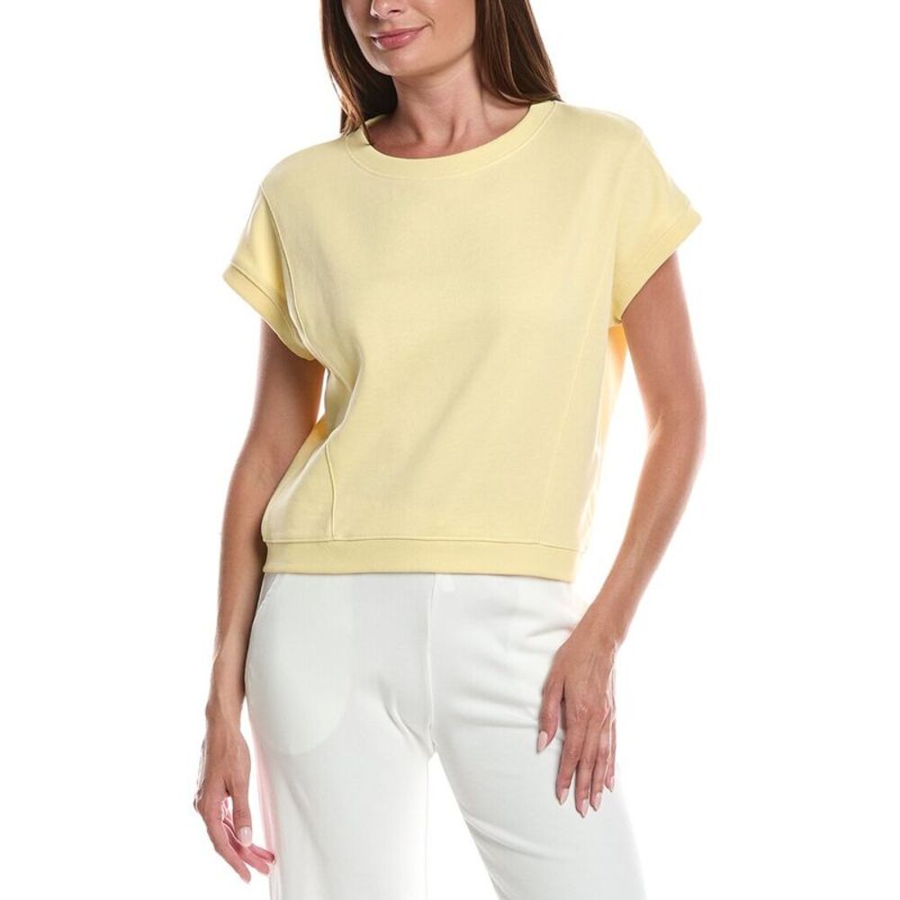 Knit Riot Womens  Dolman Sleeve French Terry Top, Yellow